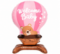 Ayaklı Pembe Welcome Baby Folyo Balon