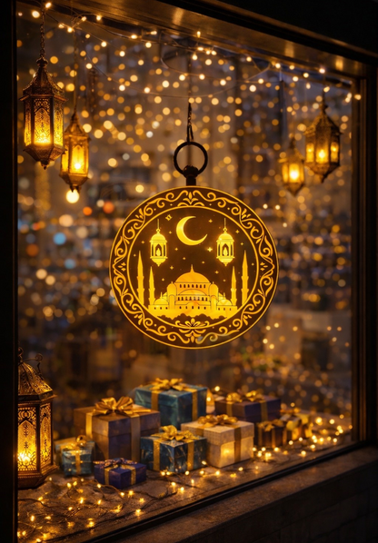 Cami Silüetli Işıklı Ramazan Dekoru