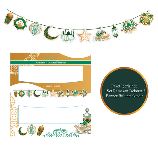 Ramazan Dekor 10'lu Banner Seti