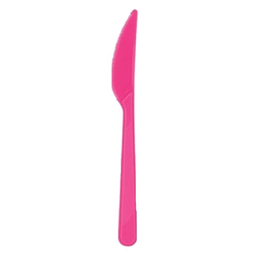 Plastik Bıçak Fuşya 25'li