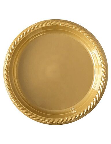 25 Kişilik Gold Plastik Tabak + Bardak Seti