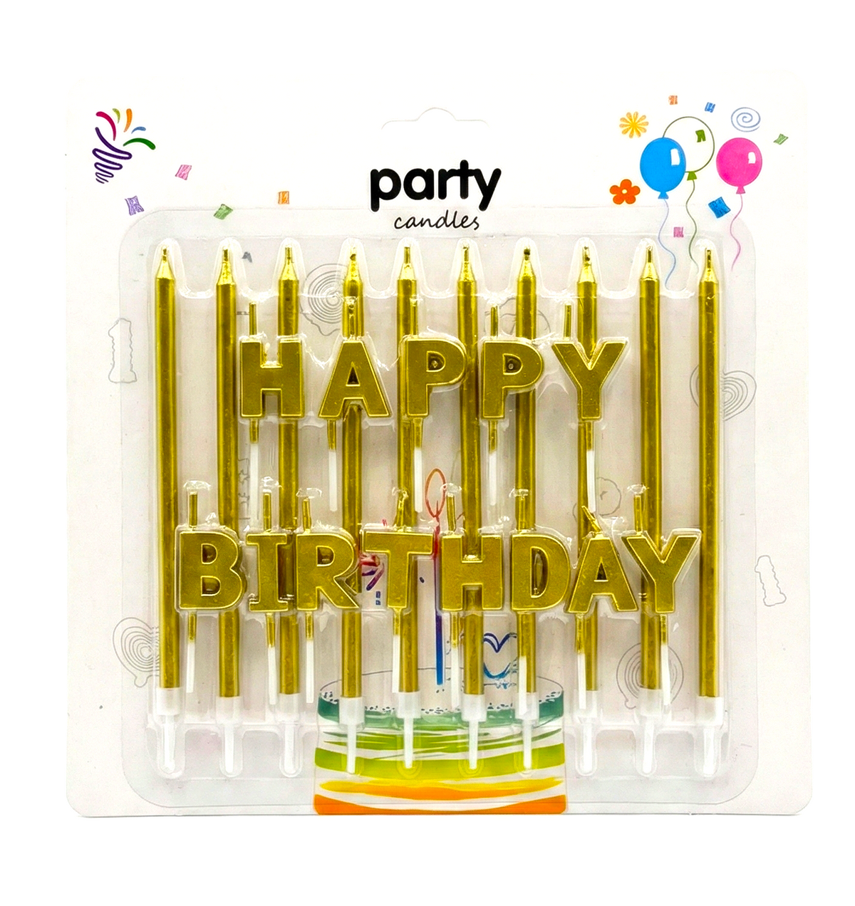 Gold Happy Birthday 23'lü Doğum Günü Mumu
