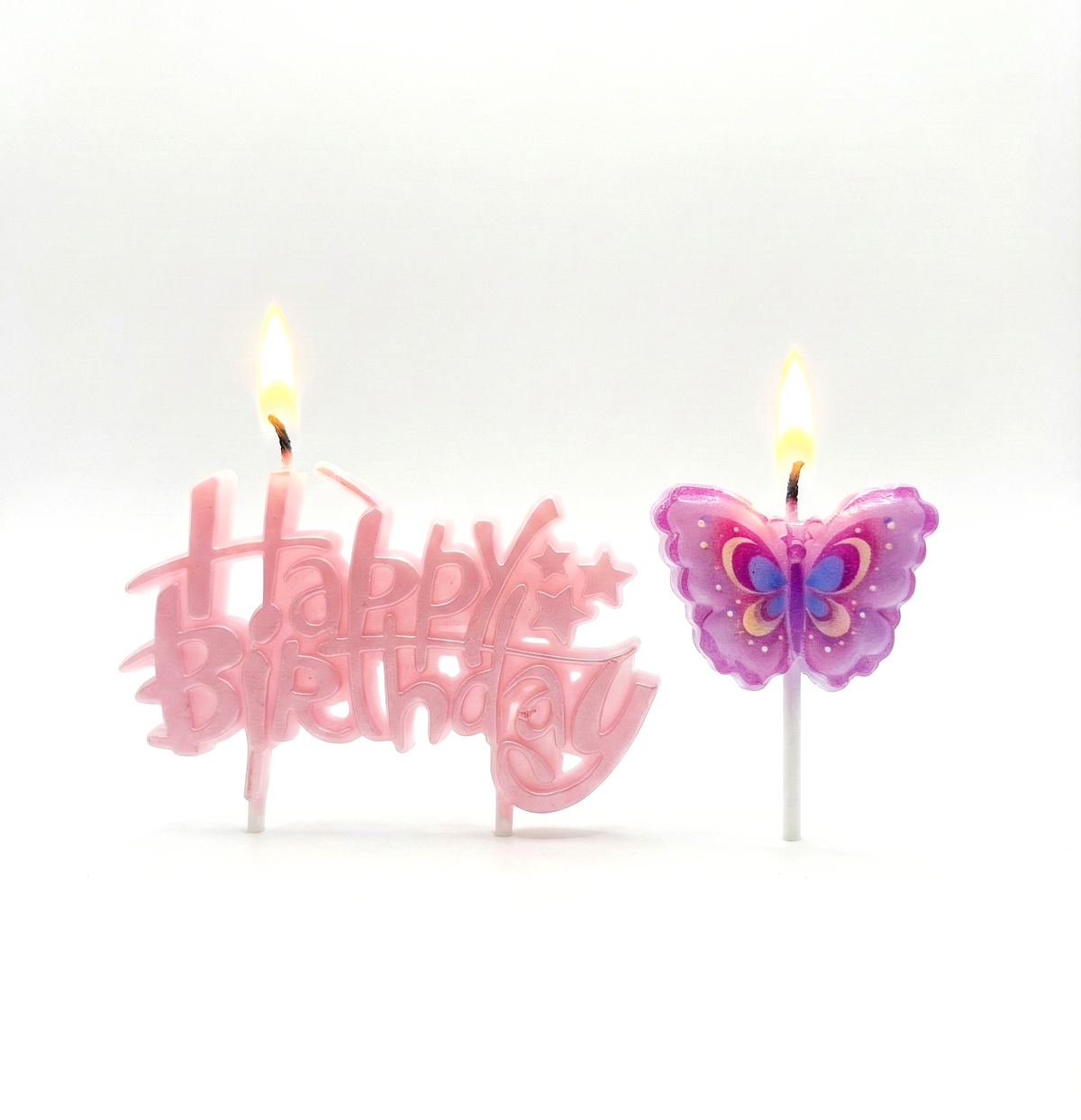 Kelebek Happy Birthday 2'li Doğum Günü Mumu