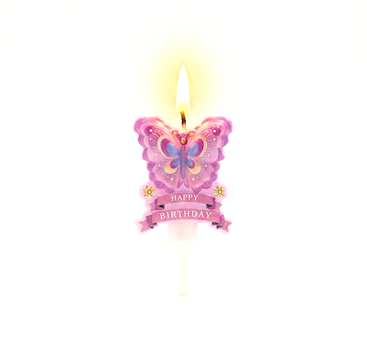 Kelebek Happy Birthday Doğum Günü Mumu