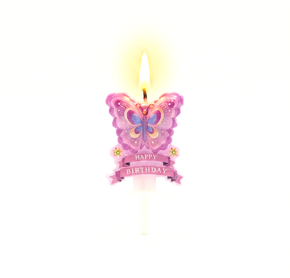 Kelebek Happy Birthday Doğum Günü Mumu