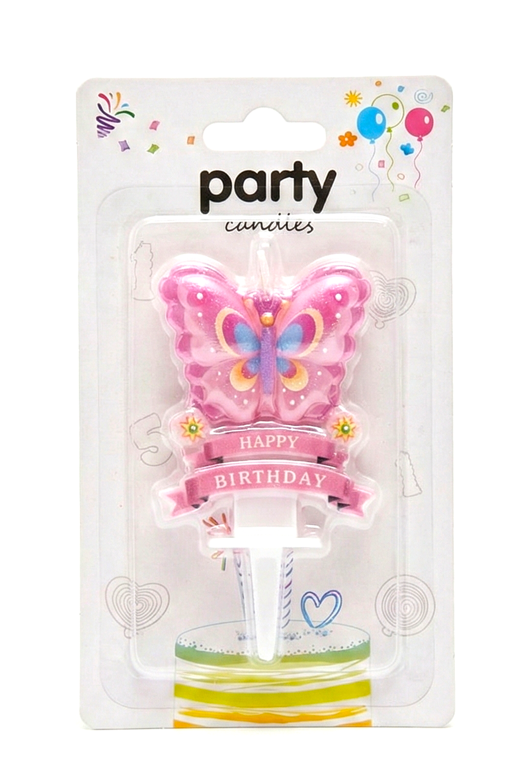 Kelebek Happy Birthday Doğum Günü Mumu