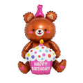 Happy Birthday Pastalı Ayı Folyo Balon