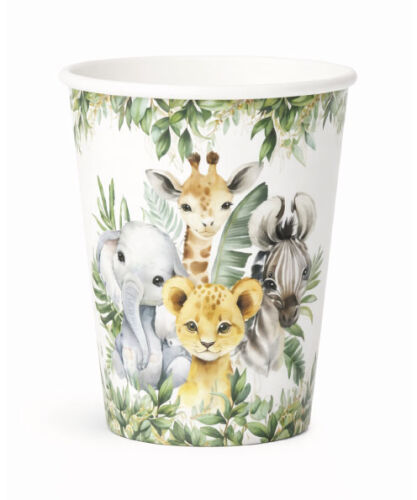 8 Kişilik Baby Animal Karton Tabak + Bardak Seti