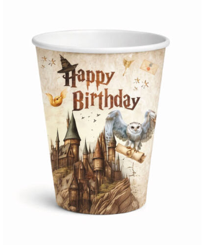 8 Kişilik Harry Potter Karton Tabak + Bardak Seti