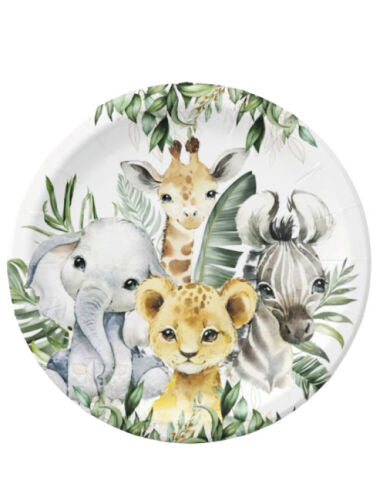 8 Kişilik Baby Animal Karton Tabak + Bardak Seti