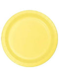 8 Kişilik Makaron Sarı Karton Tabak + Bardak Seti