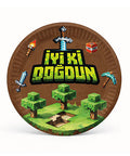 8 Kişilik Pixel Karton Tabak + Bardak Seti