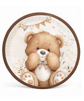 8 Kişilik Teddy Bear Karton Tabak + Bardak Seti