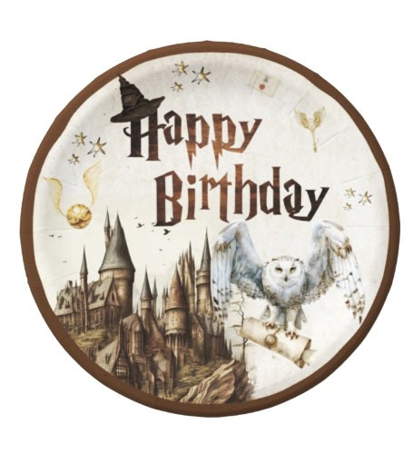 8 Kişilik Harry Potter Karton Tabak + Bardak Seti