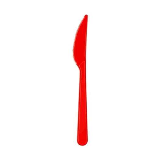Plastik Bıçak Kırmızı 25'li