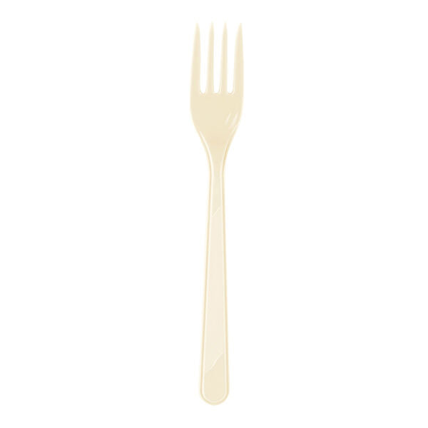 Plastik Çatal Krem 25'li