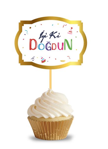 Kürdan İyi Ki Doğdun Renkli 10'lu