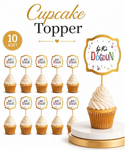 Kürdan İyi Ki Doğdun Renkli 10'lu