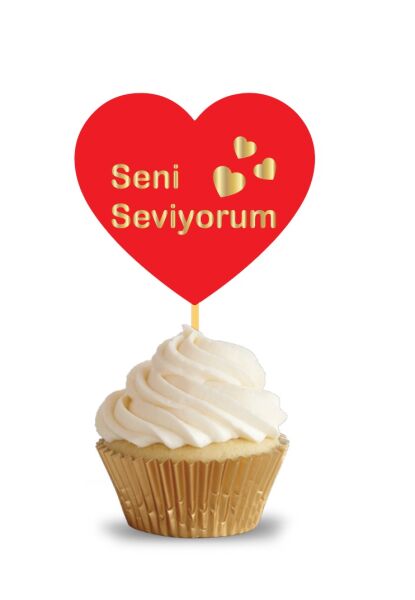 Kürdan Seni Seviyorum Varak Yazılı 10'lu