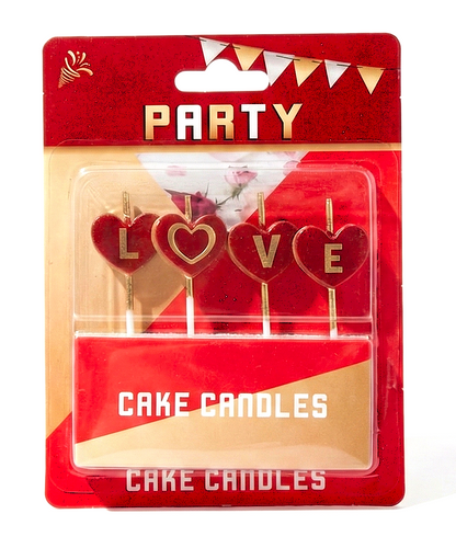 Love Yazılı Pasta Mumu