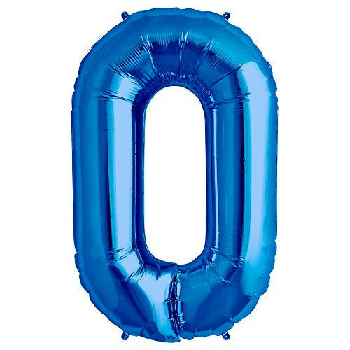 34" Mavi Rakam Folyo Balon - 0