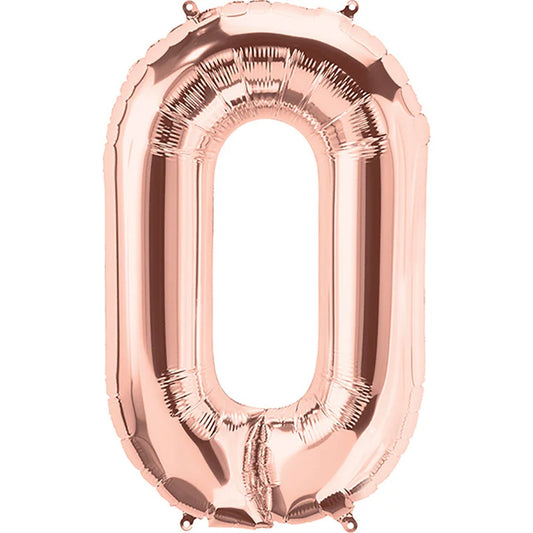 34" Rose Rakam Folyo Balon - 0