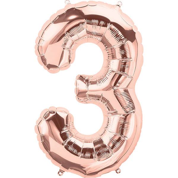34" Rose Rakam Folyo Balon - 3
