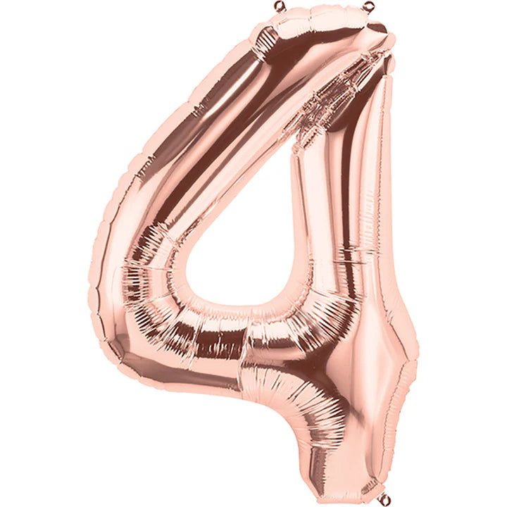 34" Rose Rakam Folyo Balon - 4