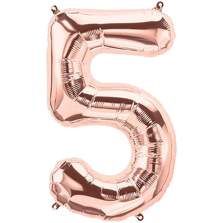 34" Rose Rakam Folyo Balon - 5