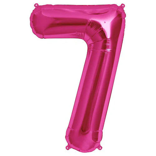 34" Pembe Rakam Folyo Balon - 7