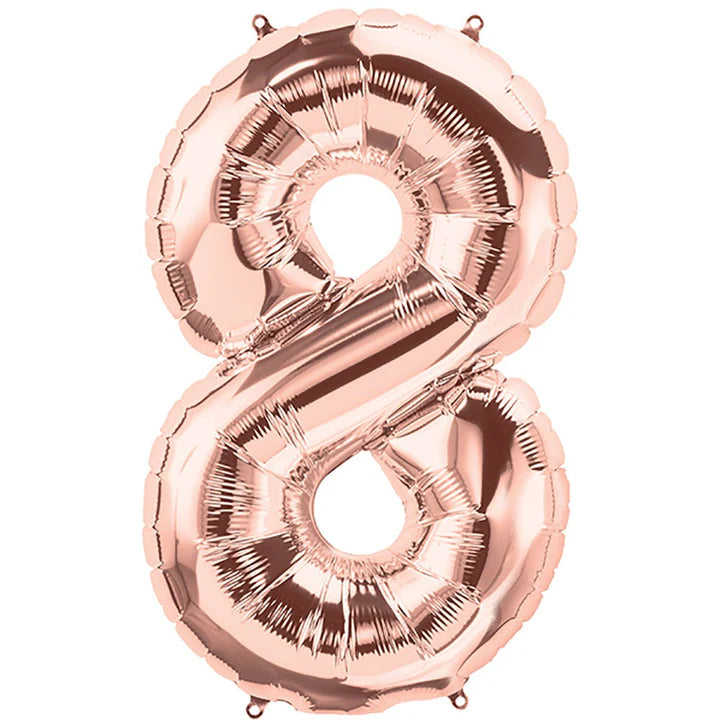 34" Rose Rakam Folyo Balon - 8