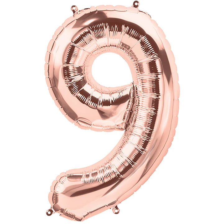 34" Rose Rakam Folyo Balon - 9