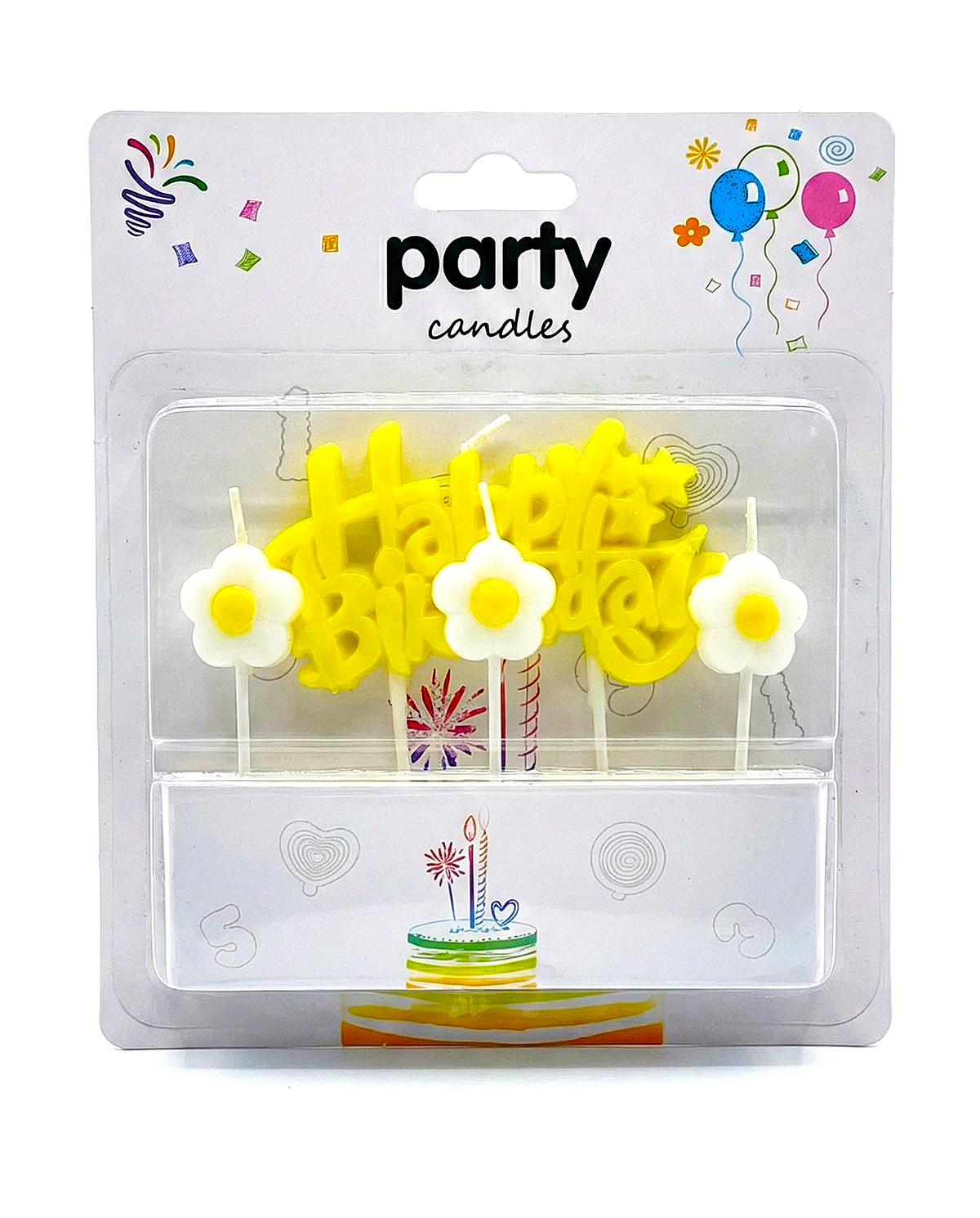 Papatya Happy Birthday 4'lü Doğum Günü Mumu