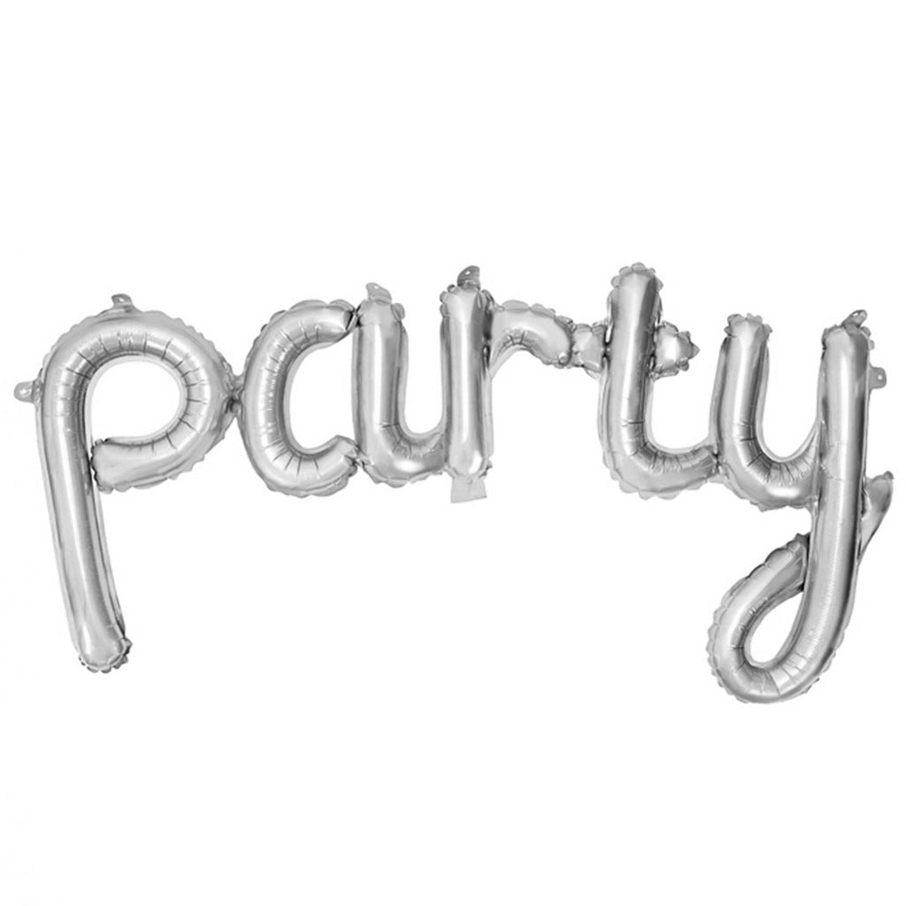 Gümüş Party Birleşik Yazı Folyo Balon