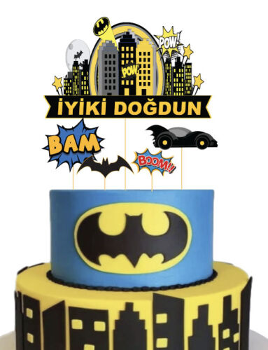 Pasta Üstü Süs Batman 5'li