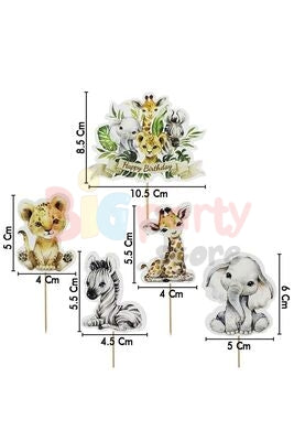 Pasta Üstü Süs Baby Animal 5'li