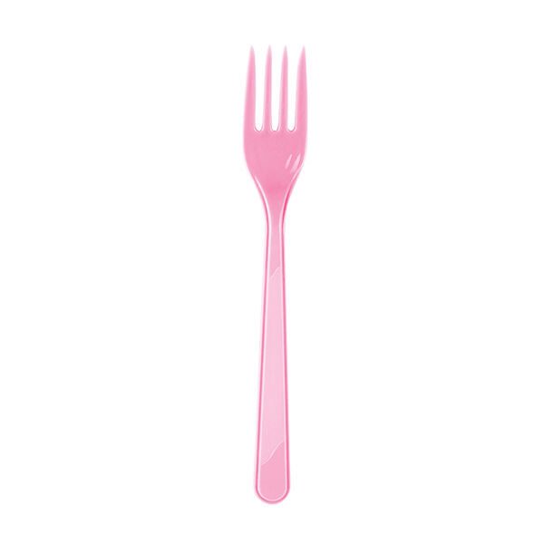Plastik Çatal Pembe 25'li