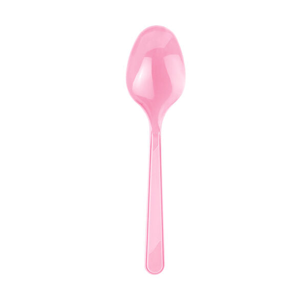 Plastik Kaşık Pembe 25'li