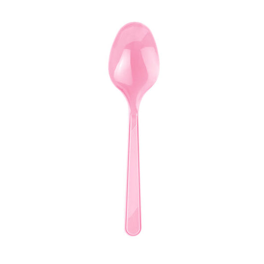 Plastik Kaşık Pembe 25'li