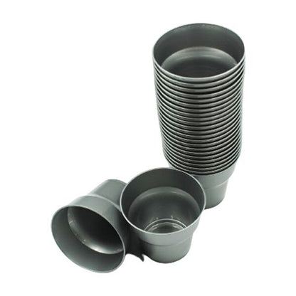 25 Kişilik Gümüş Plastik Tabak + Bardak Seti