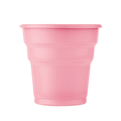 25 Kişilik Pembe Plastik Tabak + Bardak Seti