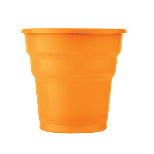 25 Kişilik Turuncu Plastik Tabak + Bardak Seti