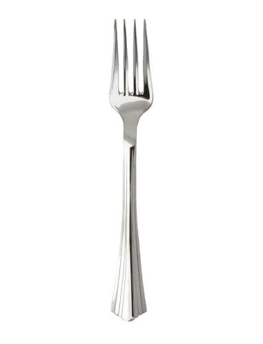 Plastik Çatal Metal Görünümlü 20'li