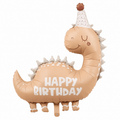 Retro Kahverengi Dinozor Folyo Balon