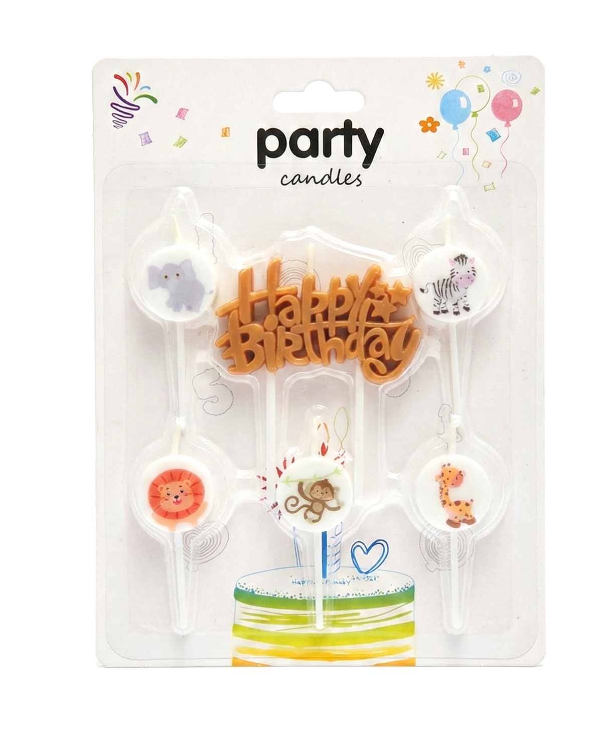 Safari Happy Birthday 6'lı Doğum Günü Mumu