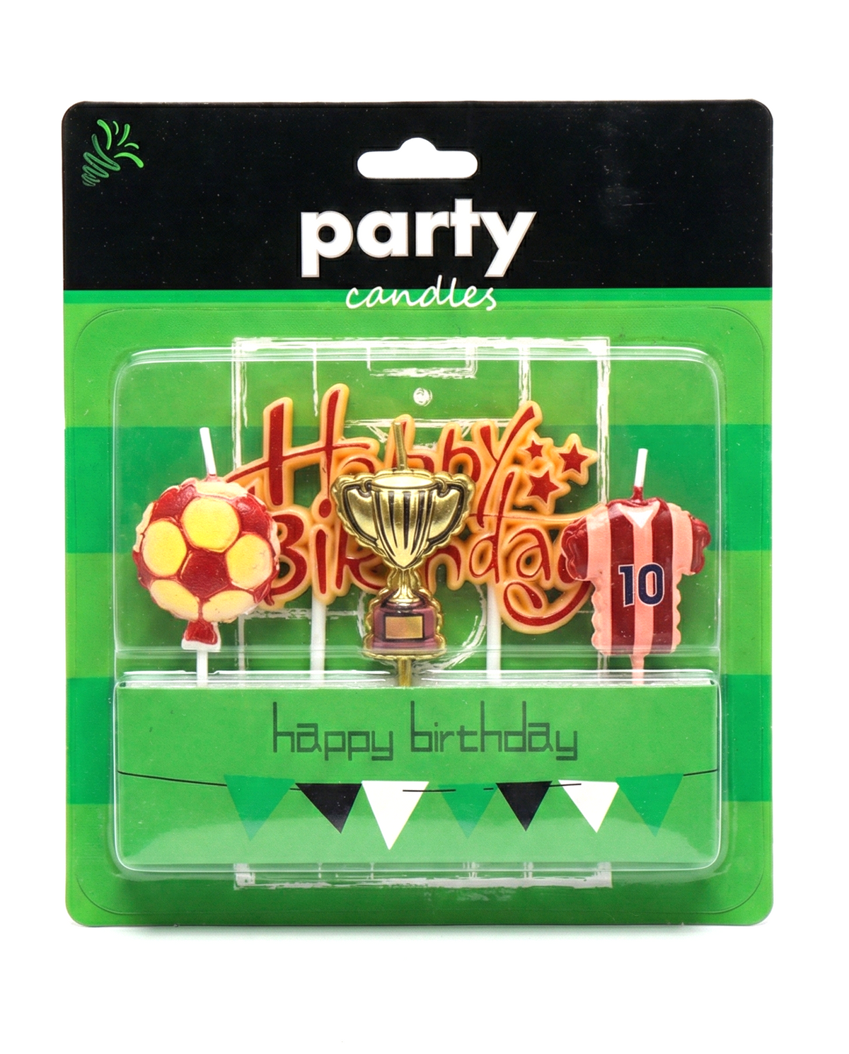 Sarı Kırmızı Happy Birthday 4'lü Doğum Günü Mumu