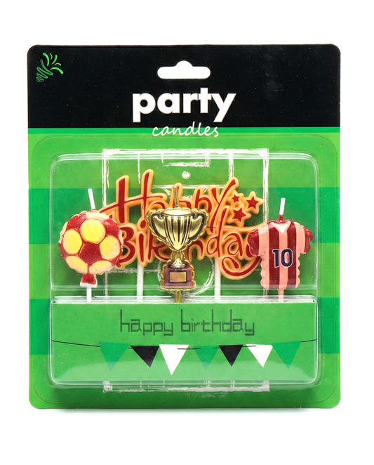 Sarı Kırmızı Happy Birthday 4'lü Doğum Günü Mumu