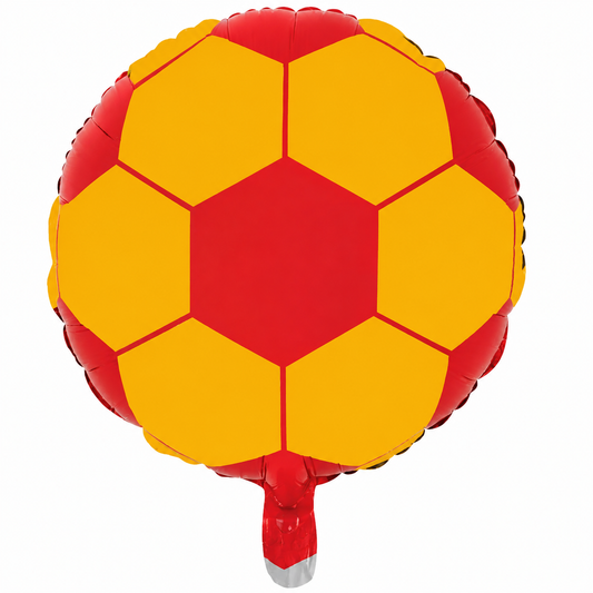 18" Sarı Kırmızı Futbol Topu Folyo Balon