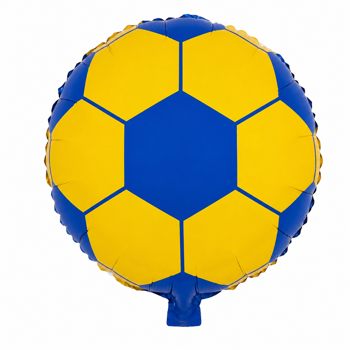 18" Sarı Lacivert Futbol Topu Folyo Balon