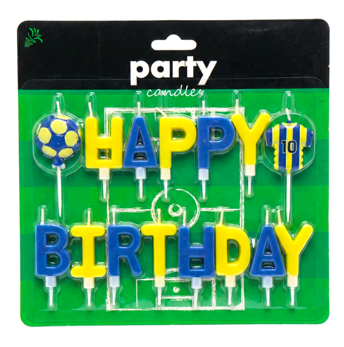 Sarı Lacivert Happy Birthday Doğum Günü Mumu Seti